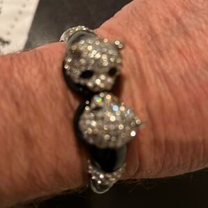 Rhinestone panda bracelet